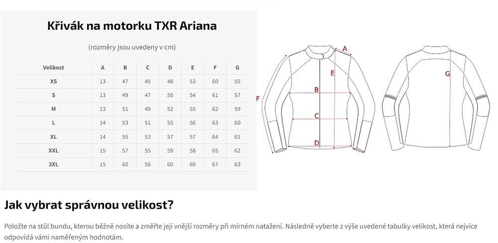 TXR Dámský křivák na motorku Ariana S